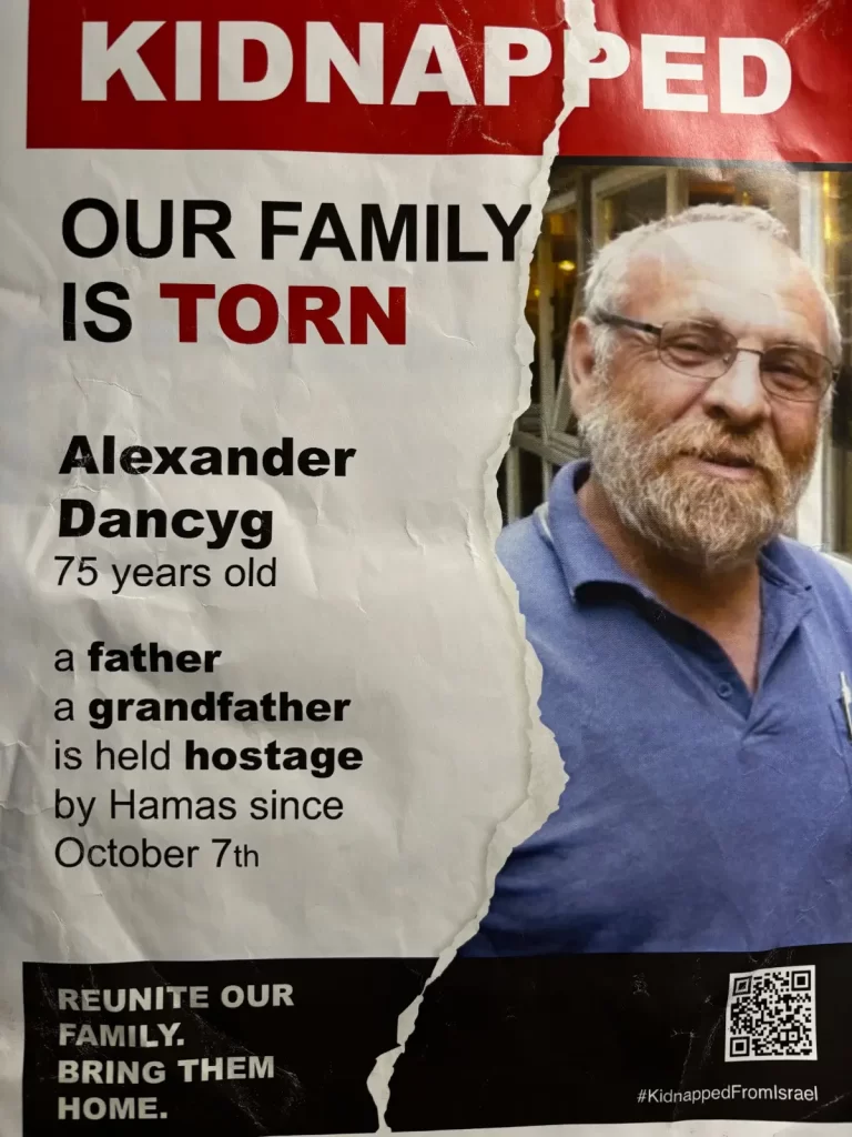 Poster_Hamas hostage Alex Dancyg
