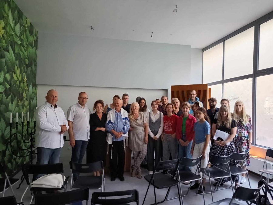 First Shabbat at our new headquarters at 7 Jasna Street in Warsaw_group photo